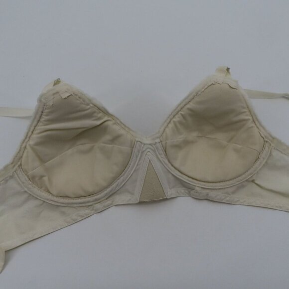 VTG Formfit Rogers Inflation 32B White Padded Cone Bullet Pointy Rockabilly Bra - Picture 7 of 13